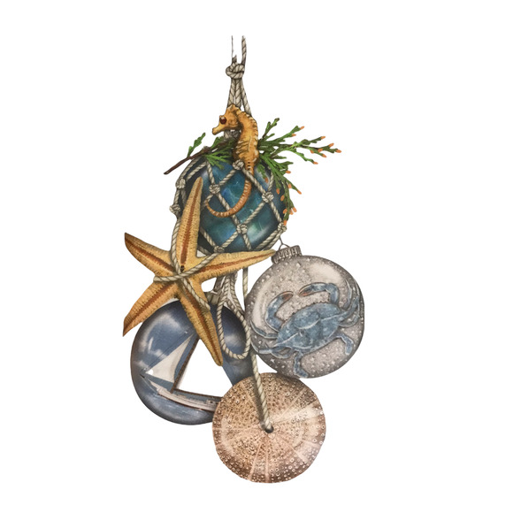 Mary Lake Thompson Nautical Beach Ornaments Flour Sack Towel NEW - Picture 2 of 5